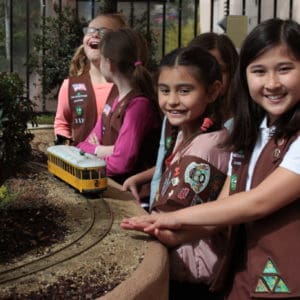 Girl Scouts at the San Diego Model Railroad Museum