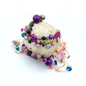 Mara Colecchia Vintage Replay Upcycled Baseball Jewelry Set Detail Of Ring