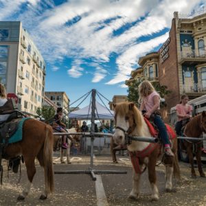 Mini Horse Riding Cityscape Low Res