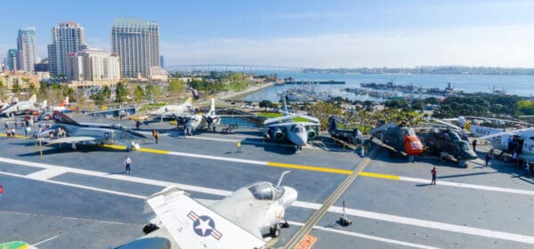 Downtown San Diego From The USS Midway