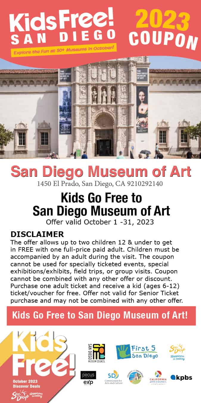 San Diego Museum of Art Kids Free Coupon - San Diego Museum Council