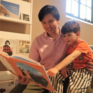 Books And Art Dad And Son Reading Inside Gallery Edu Space IMG 7259 Edit Web Resize