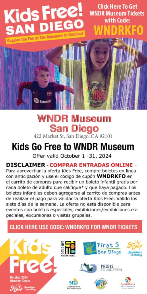 WNDR Museum San Diego Kids Free Coupon - San Diego Museum Council