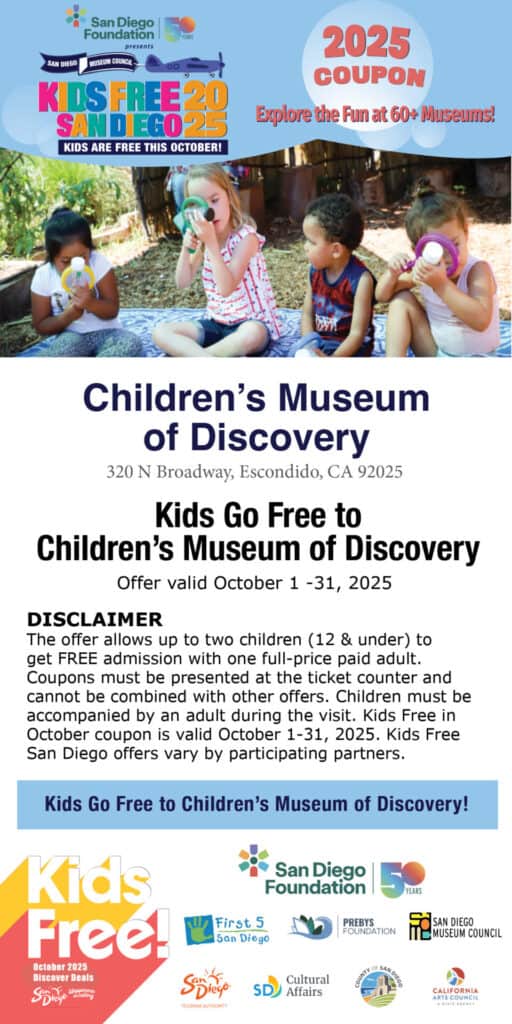Children’s Discovery Museum Kids Free 2025 Coupon