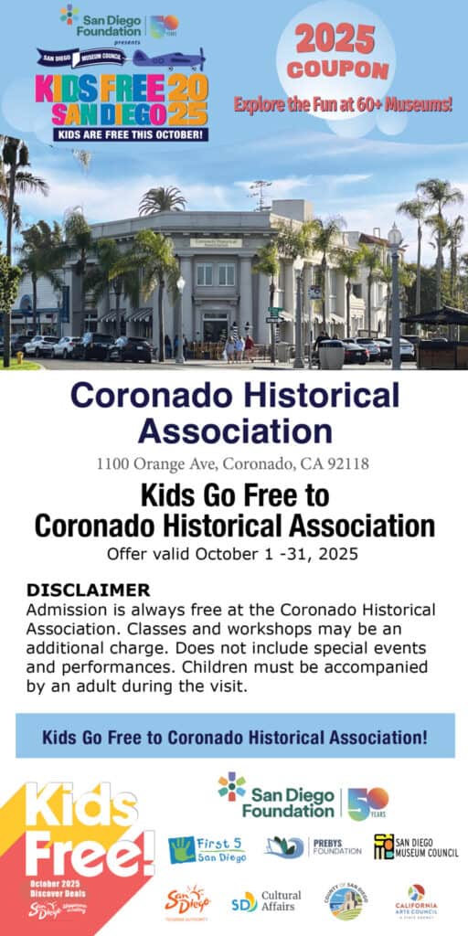 Coronado Historical Association Kids Free 2025 Coupon