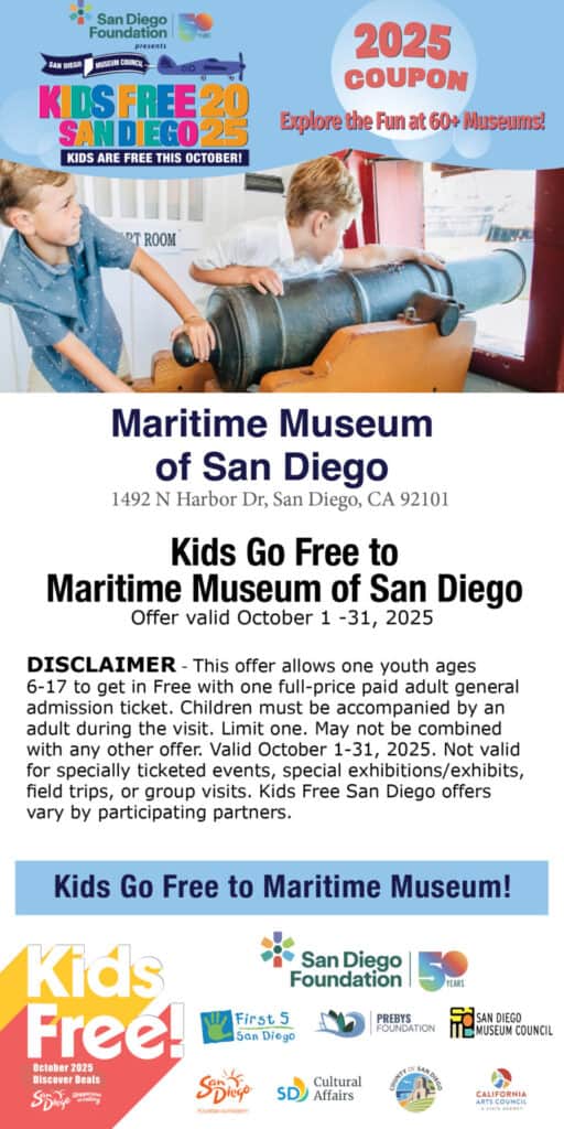 Maritime Museum Kids Free 2025 Coupon