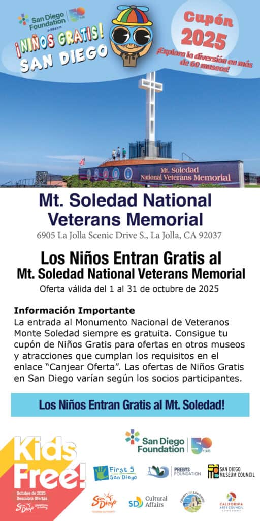 Mt Soledad Spanish Kids Free 2025 Coupon