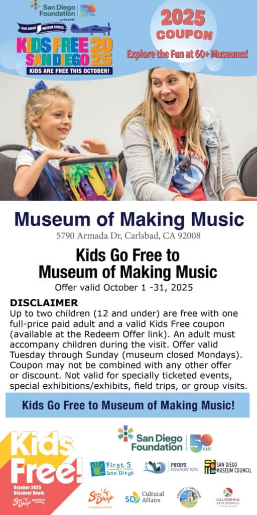 Museum Of Making Music Kids Free 2025 Coupon