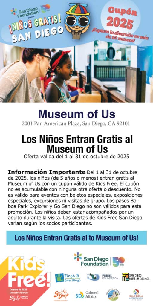 Museum Of Us Kids Free 2025 Spanish Coupon