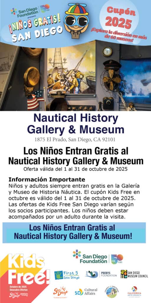 Nautical History Gallery & Museum Spanish Kids Free 2025 Coupon