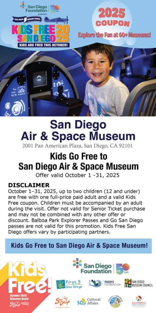 SD Air & Space Museum Kids Free 2025 Coupon