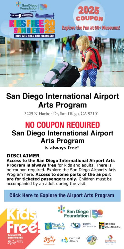 SD Airport Arts Program 2025 Kids Free Coupon
