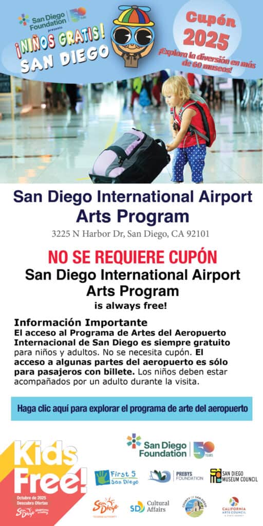 SD Airport Arts Program 2025 Spanish Kids Free Coupon