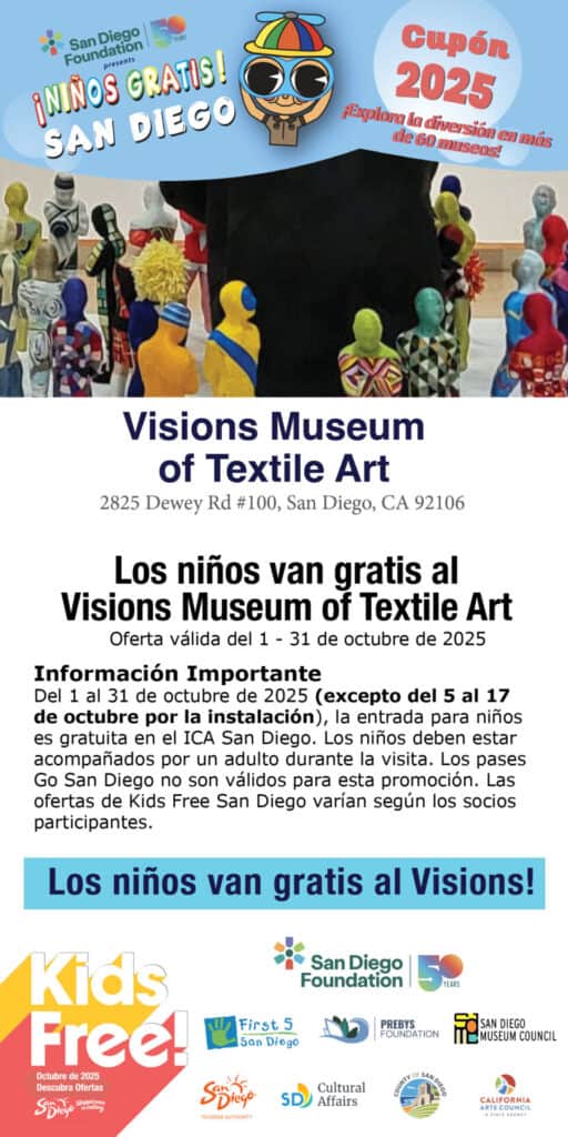 Visions Museum Of Textile Art Spanish Kids Free 2025 Coupon
