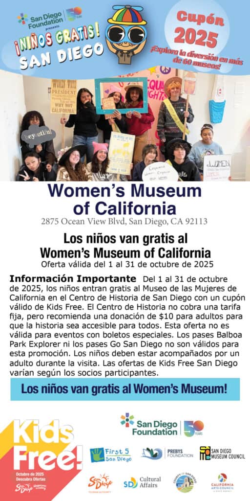 Women’s Museum Of California Spanish Kids Free 2025 Coupon