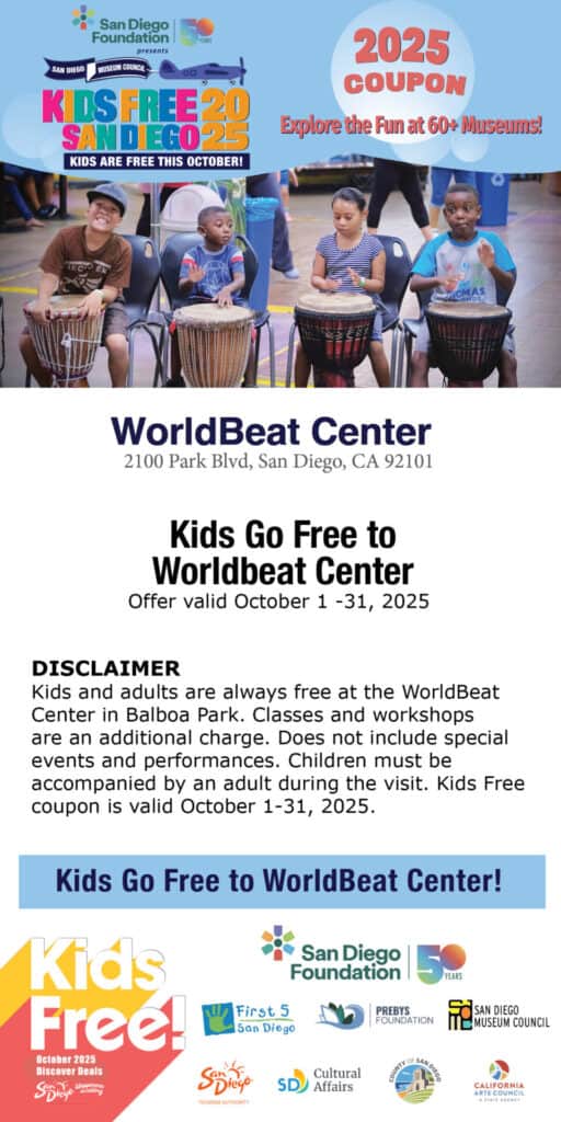 WorldBeat Center Kids Free 2025 Coupons English