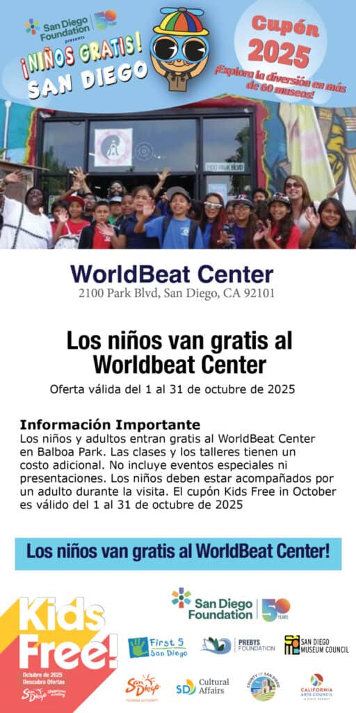 WorldBeat Center Kids Free Spanish 2025 Coupon