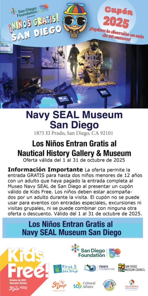 Navy SEAL Museum Spanish Kids Free 2025 Coupon