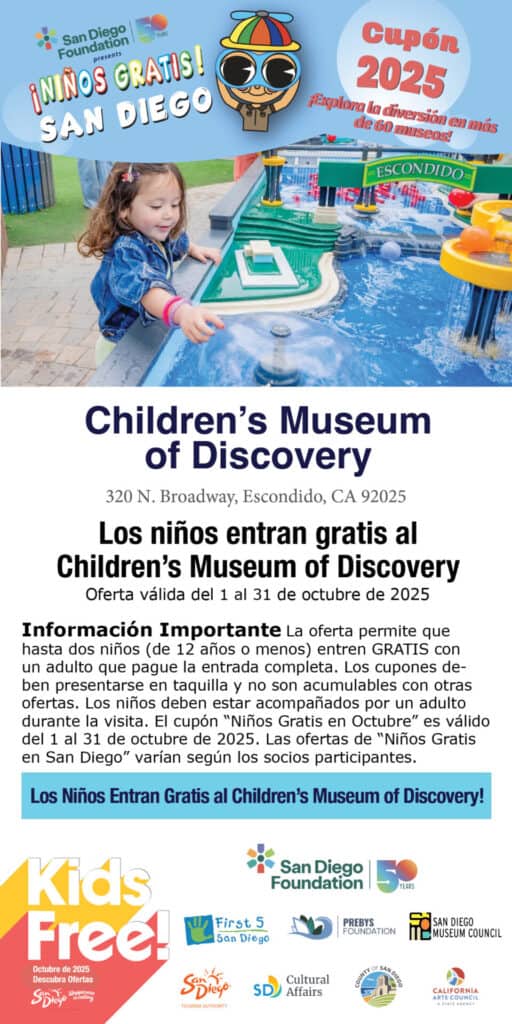 Childrens Museum Of Discovery Spanish Kids Free 2025 Coupon