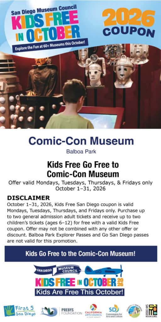 Comic Con Museum English Kids Free 2026 Coupon (1)