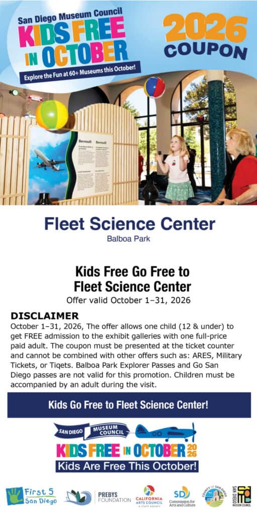 Fleet Science Center English Kids Free 2026
