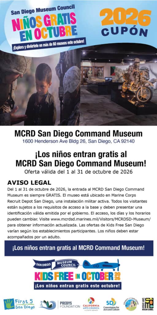 Mcrd Museum Spanish Kids Free Coupon 2026