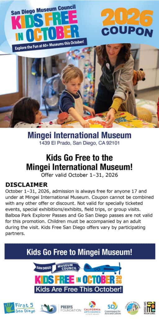 Mingei Museum Kids Free Coupon 2026