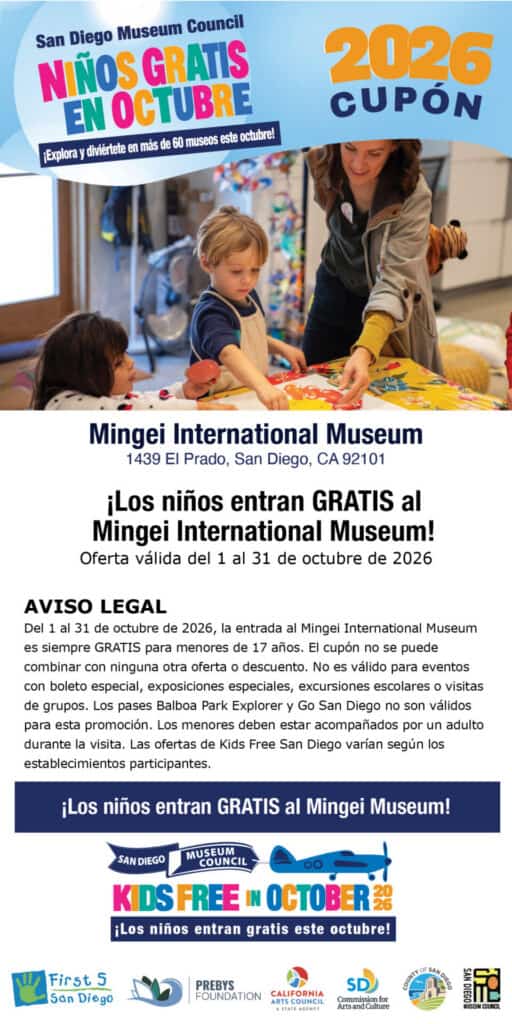 Mingei Museum Spanish Kids Free Coupon 2026
