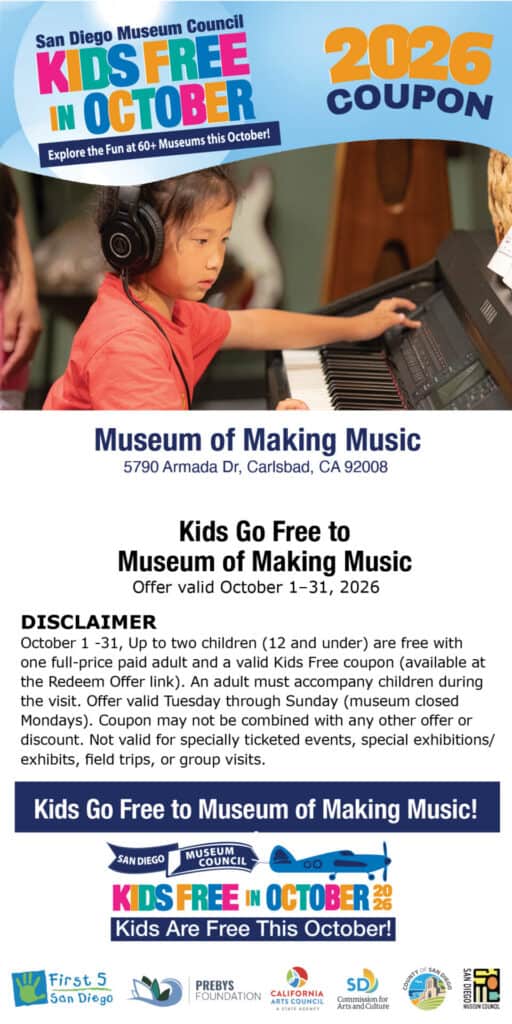 Museum Of Making Music Kids Free Coupon 2026