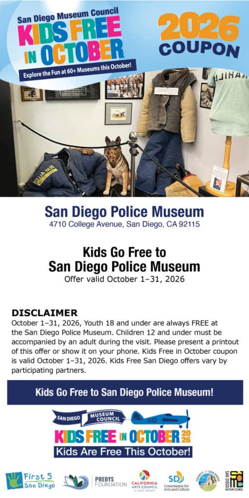Sd Police Museum Kids Free Coupon 2026