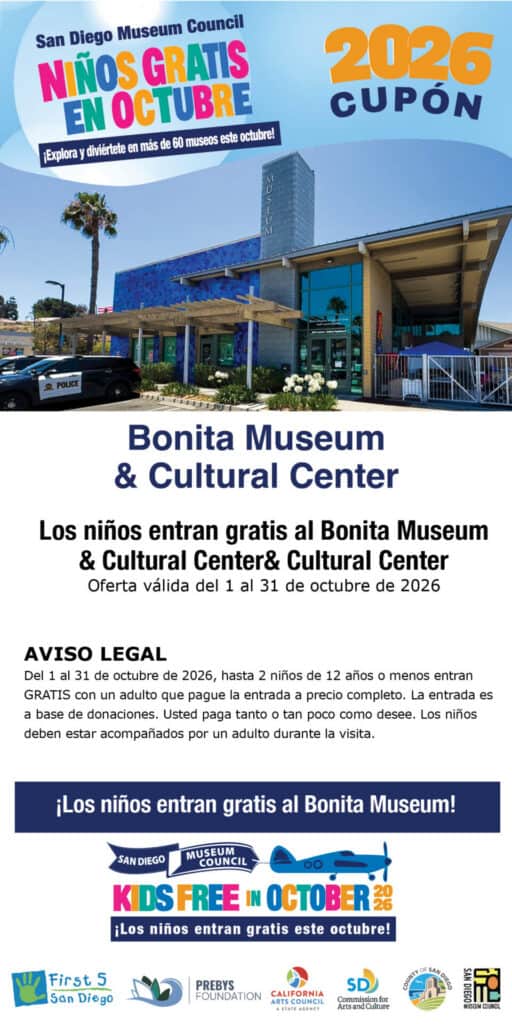San Diego Bonita Museum Spanishh Kids Free 2026 Coupon (1)