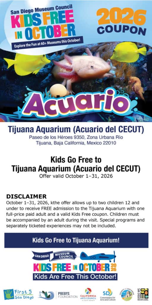 Tijuana Aquarium Kids Free Coupon 2026