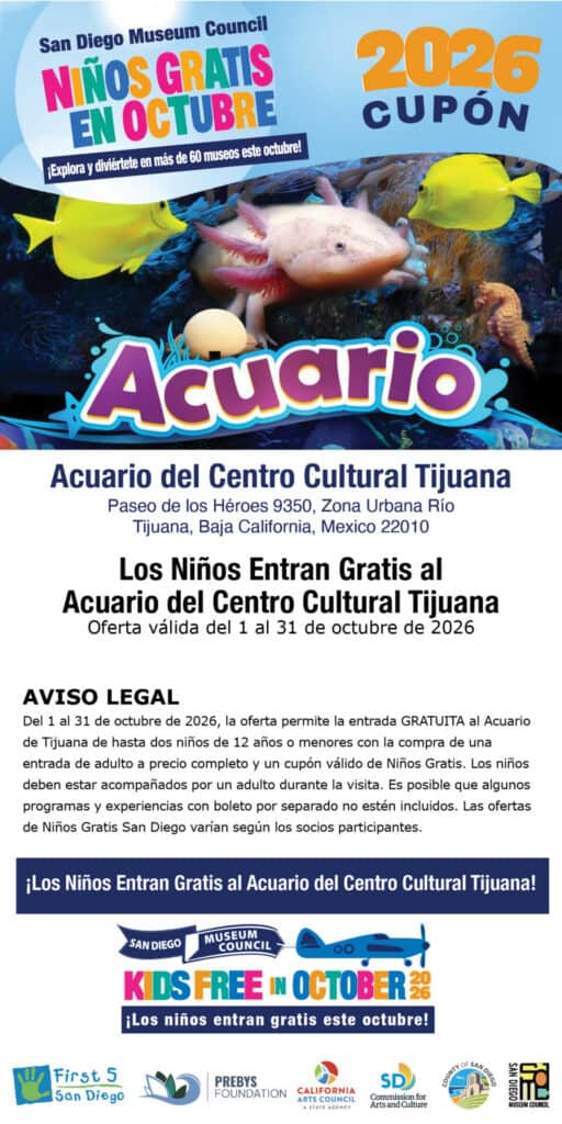 Tijuana Aquarium Spanish Kids Free Coupon 2026