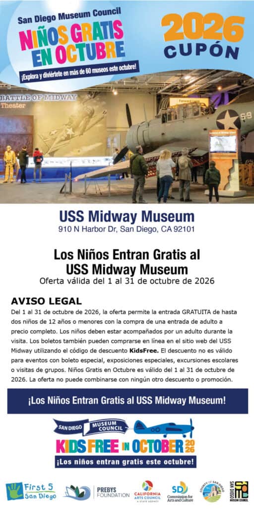 Uss Midway Museum Spanish Kids Free Coupon 2026